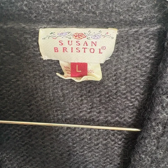 Vintage Susan Bristol Wool Blend Cardigan Sweater Large - Picture 5 of 5